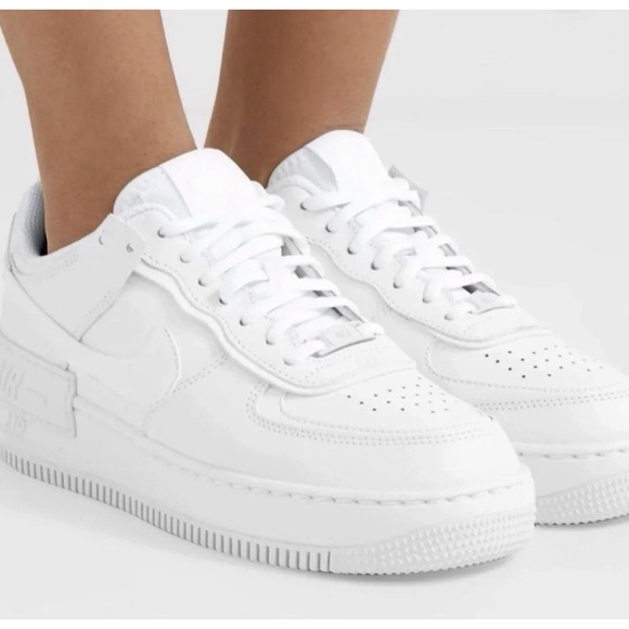 Nike Air Force 1 Low Shadow Womens Size 5.5 Triple All White Platform CI0919100 - Picture 2 of 15
